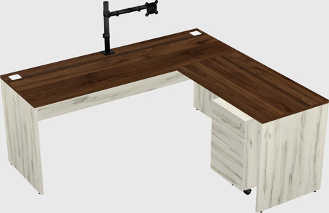 L-shaped office desk
