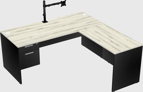 L-shaped office desk
