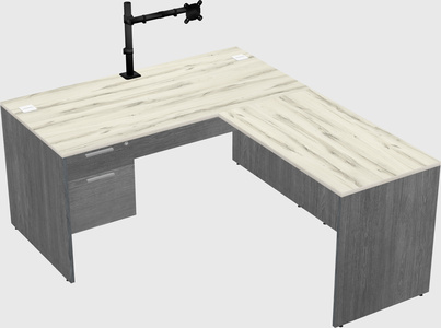 L-shaped office desk