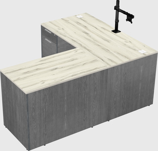 L-shaped office desk