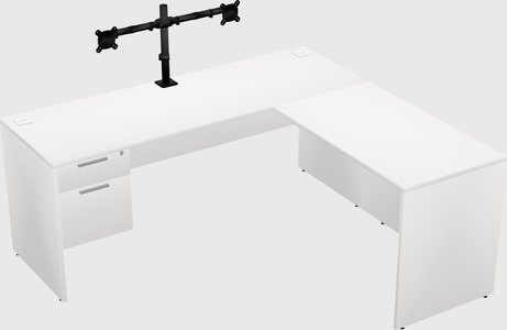 L-shaped office desk