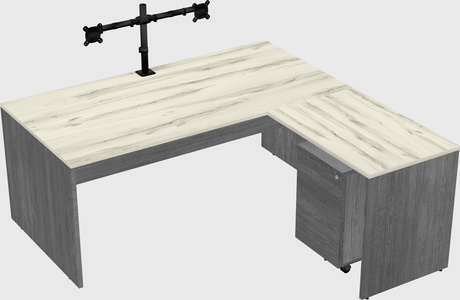 L-shaped office desk