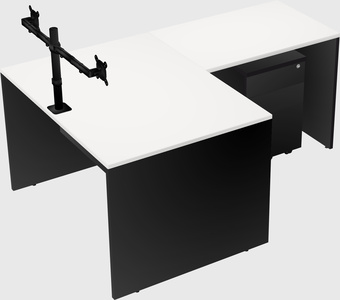 L-shaped office desk