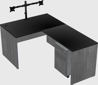 L-shaped office desk