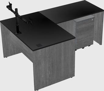 L-shaped office desk