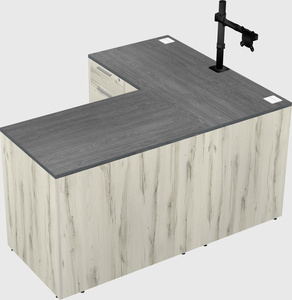 L-shaped office desk