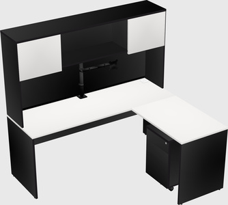 L-shaped office desk