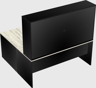 L-shaped office desk