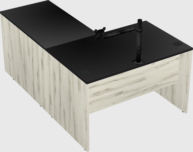L-shaped office desk