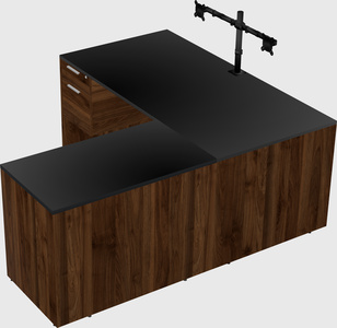 L-shaped office desk