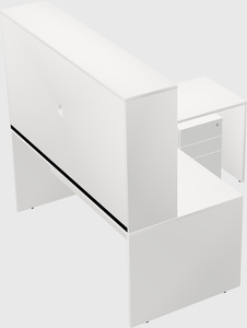 L-shaped office desk