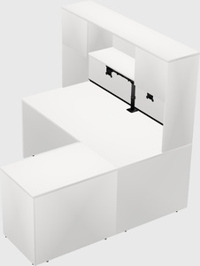 L-shaped office desk