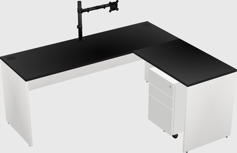 L-shaped office desk