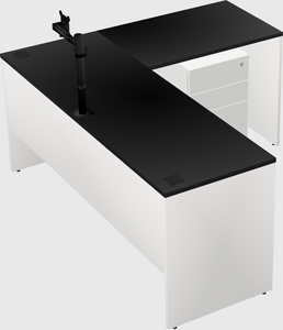 L-shaped office desk