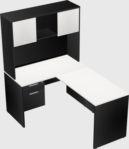 L-shaped office desk