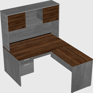 L-shaped office desk