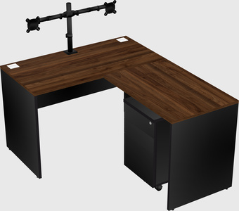 L-shaped office desk