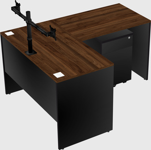 L-shaped office desk