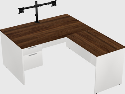L-shaped office desk