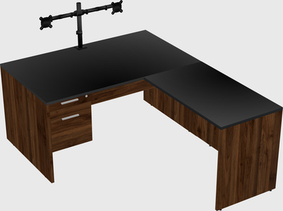 L-shaped office desk
