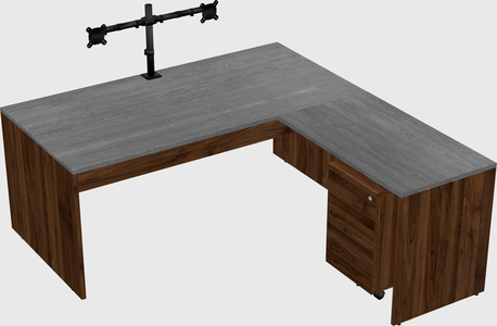 L-shaped office desk