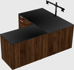 L-shaped office desk