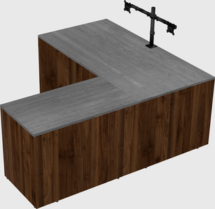 L-shaped office desk