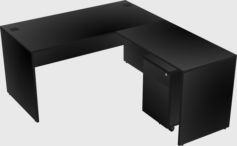 L-shaped office desk