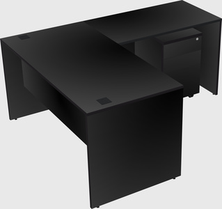 L-shaped office desk