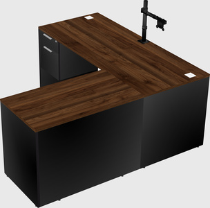 L-shaped office desk