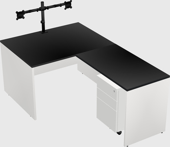 L-shaped office desk