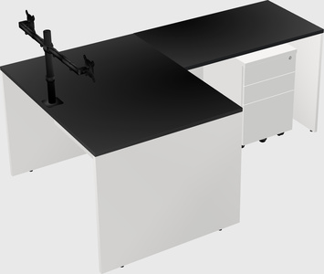 L-shaped office desk