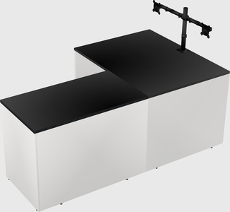 L-shaped office desk
