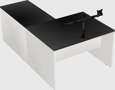 L-shaped office desk