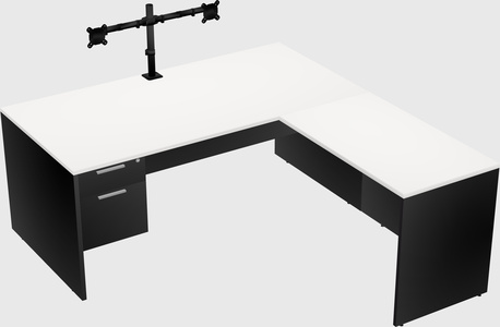 L-shaped office desk
