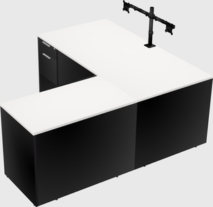 L-shaped office desk
