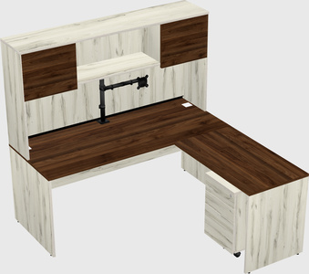 L-shaped office desk