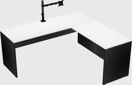 L-shaped office desk