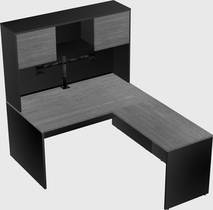 L-shaped office desk
