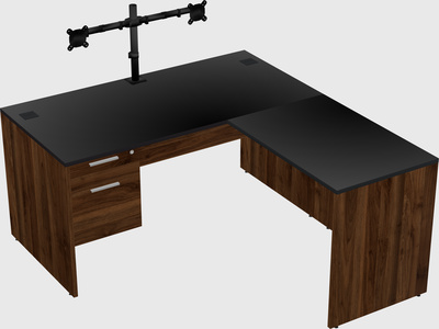 L-shaped office desk