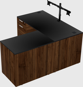L-shaped office desk