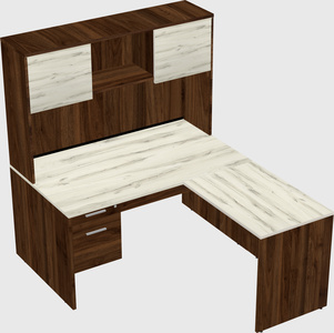 L-shaped office desk