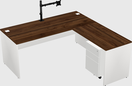 L-shaped office desk