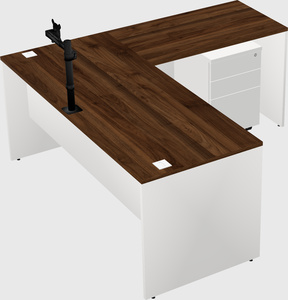 L-shaped office desk