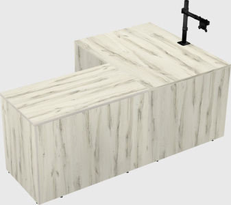 L-shaped office desk