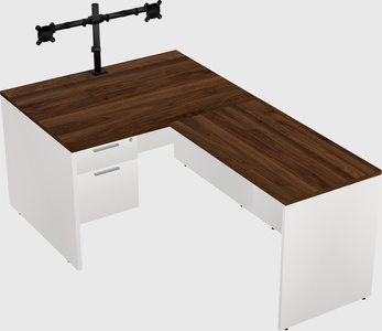 L-shaped office desk