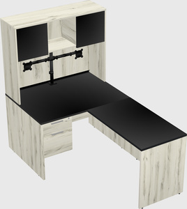 L-shaped office desk