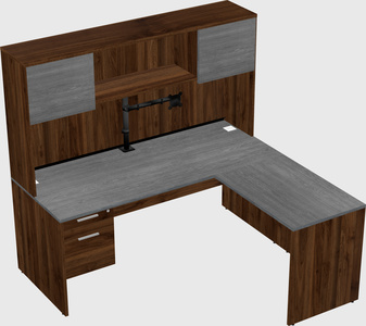 L-shaped office desk