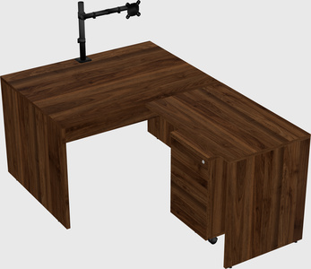 L-shaped office desk