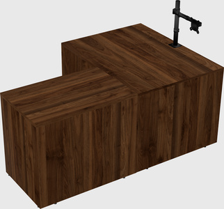L-shaped office desk